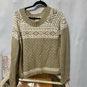 Debbie Morgan Fair Isle Sweater Cream Size Medium